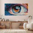 thumbnail image 2 of Abstract Colorful Eye Painting Framed Canvas Wall Art 48x24 Inch Modern Expressive Print for Living Room Bedroom Office Decor, 2 of 4