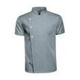 thumbnail image 2 of Chaqueta de chef para hombre y mujer, con botones a presión, transpirable, de verano, con bolsillos, ropa de trabajo 4XL, 2 of 9