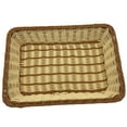 thumbnail image 2 of Travelwant Wicker Bread Basket, Rectangular Woven Basket with Handles Tabletop Food Fruit Vegetables Serving Baskets Trays, 2 of 6