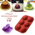 thumbnail image 2 of Molde De Pastel De Silicona Con Esfera De Media Bola De 6 Cavidades Para Hornear Utensilios Para Hornear En 3D, Pastel De Chocolate, Magdalenas, Herramienta De Cocina Diy Para Magdalenas Yuarrent HA022927-00, 2 of 7