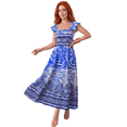 thumbnail image 1 of Vestido Largo para Mujer Vestido Casual Midi con Estampado Elegante y Manga con Volante Vestido Stretch Fresco y Cómodo para Dama, 1 of 5