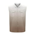 thumbnail image 5 of cllios Gradient Tank Tops for Men Sleeveless Button Down Shirts Summer Tropical Hawaiian Shirt Holiday Beach Tops, 5 of 6