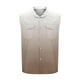 thumbnail image 4 of Camiseta sin mangas con cuello vuelto para hombre, estilo informal, a la moda, con estampado degradado, cuello vuelto, sin mangas, bolsillos, deportiva, de poliéster, 4 of 5