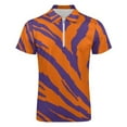 thumbnail image 4 of Purple And Orange Tailgate Swag Claw Marks Men Zipper T-shirt Summer Casual Short Sleeve T-shirt Top, 4 of 7