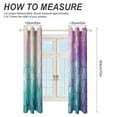 thumbnail image 2 of Colorful Gradient Fish Scale Texture Mermaid Blackout Curtains, Watercolor Pattern Window Treatment Grommet Curtains for Bedroom Thermal Insulated Window Curtains for Living Room 2 Panel Set, 2 of 5