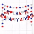 thumbnail image 5 of Tumao 4th of July Garland Patriotic Hanging Banner Patriotic Decorations American Flag Party Decor for Independence Day Memorial Day and Veterans Day Decorations, 5 of 5