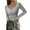Grey, variant on PRETTYGARDEN Women's 2025 Spring Fall Long Sleeve Henley T Shirts Button Ribbed Knit Slim Fit Casual Basic Tops Blouse