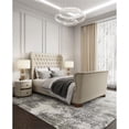 thumbnail image 2 of Manhattan Comfort Lola Fabric Upholstered Full Size Bed Frame in Ivory, 2 of 8
