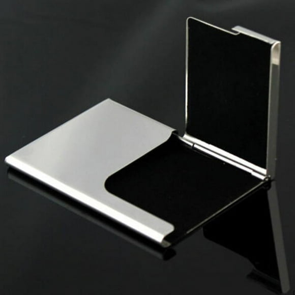 Steel Business ID Credit Card Holder Wallet # Metal B A2I6 Pocket Case 9CF5 A6K1