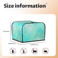 thumbnail image 5 of Gaeub Cyan Mint Marble Print 4 Slice Toaster Cover,Bread Machine Cover,Dustproof Fingerprint Protectors and Greasy Protection Anti-sputtering, 5 of 7