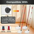 thumbnail image 6 of Cotton String Screw-on Replacement Head Compatible with O-Cedar, Fit All Standard American Threading Mop Handle, Cotton String Mops for Floor Cleaning (2 PCS, White), 6 of 8