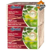 Diamond Greenlight Strike on Box Matches, 32 Count (Pack of 20)