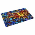 thumbnail image 2 of Blue Red Yellow Door Mat&nbsp;Indoor Outdoor Entrance, Non Slip Rug for Kitchen Bathroom Entryway Rug, Modern Colored Rainbow Stained Glass Washable Doormat Floor Mat for Office Home Decor 24x36 Inch, 2 of 8