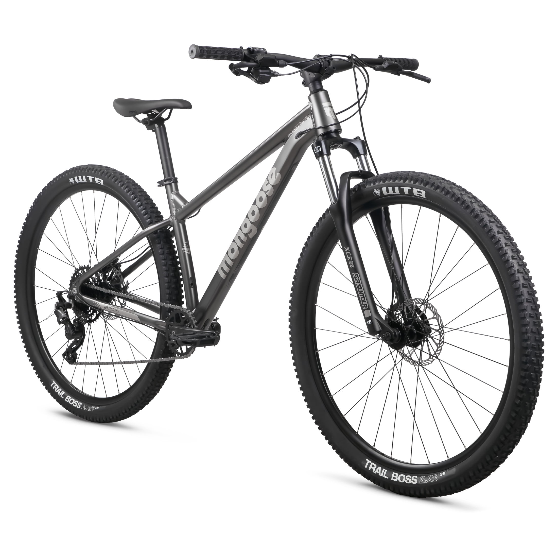 Mongoose Switchback Expert Mountain Bike, 29" Wheels, Extra-Large Frame, Gray