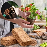Bfogop Coco Husk Chips for Plants- Organic Coconut Coir Chips Brick with Low EC & PH Balance, Compressed Coconut Substrate Coco Chips Mulch Medium for Garden, Flowers, Plants