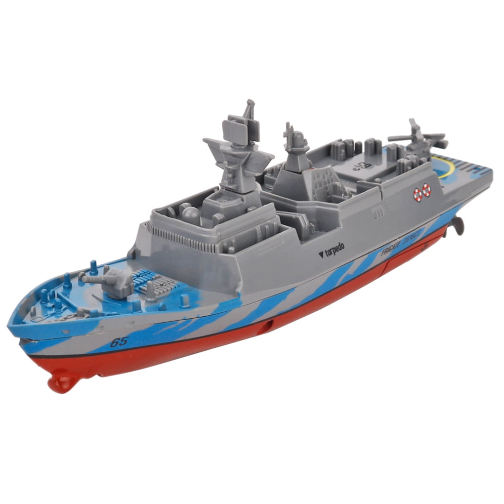 RC Remote Control Marine Aircraft Carrier Battleship Ship Model Toy Kit Blue 
