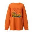 thumbnail image 3 of AOOCHASLIY Thanksgiving Day Women Tops Women's Fashion Thanksgiving Printed Loose Long Sleeve Blouse Round Neck Casual Pullover Tops Sweatershirt, 3 of 4