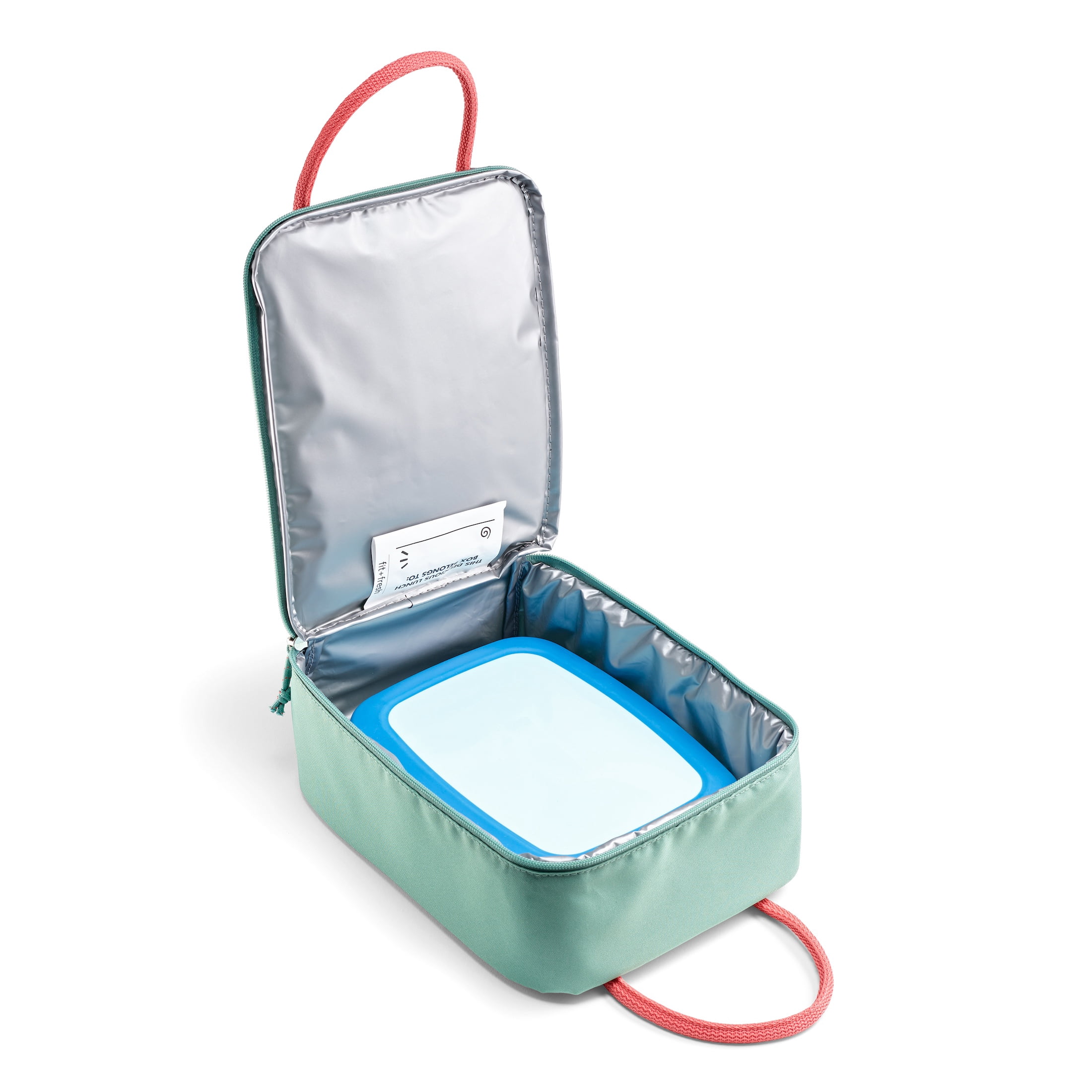 Fit & Fresh Connor Lunch Bag, Reusable Insulated Lunch Bag for Kids and Tweens, Lunch Box for School, Green
