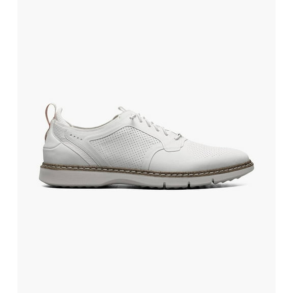 Men's Stacy Adams White Synchro Leather Elastic Lace Up Dress Shoes 25518