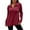 Red, variant on Bibifish Womens T-Shirts Ribbed Long Sleeve Shirt Collar Tunic Tshirts Soft Relaxed Fit Blouses Comfortable Casual Elegant Workout Outfits