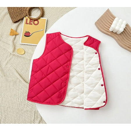 

Hunpta Toddler Children Kids Baby Boys Girls Winter Solid Coats Sleeveless Vest Jacket Outer Outwear Outfits Clothes