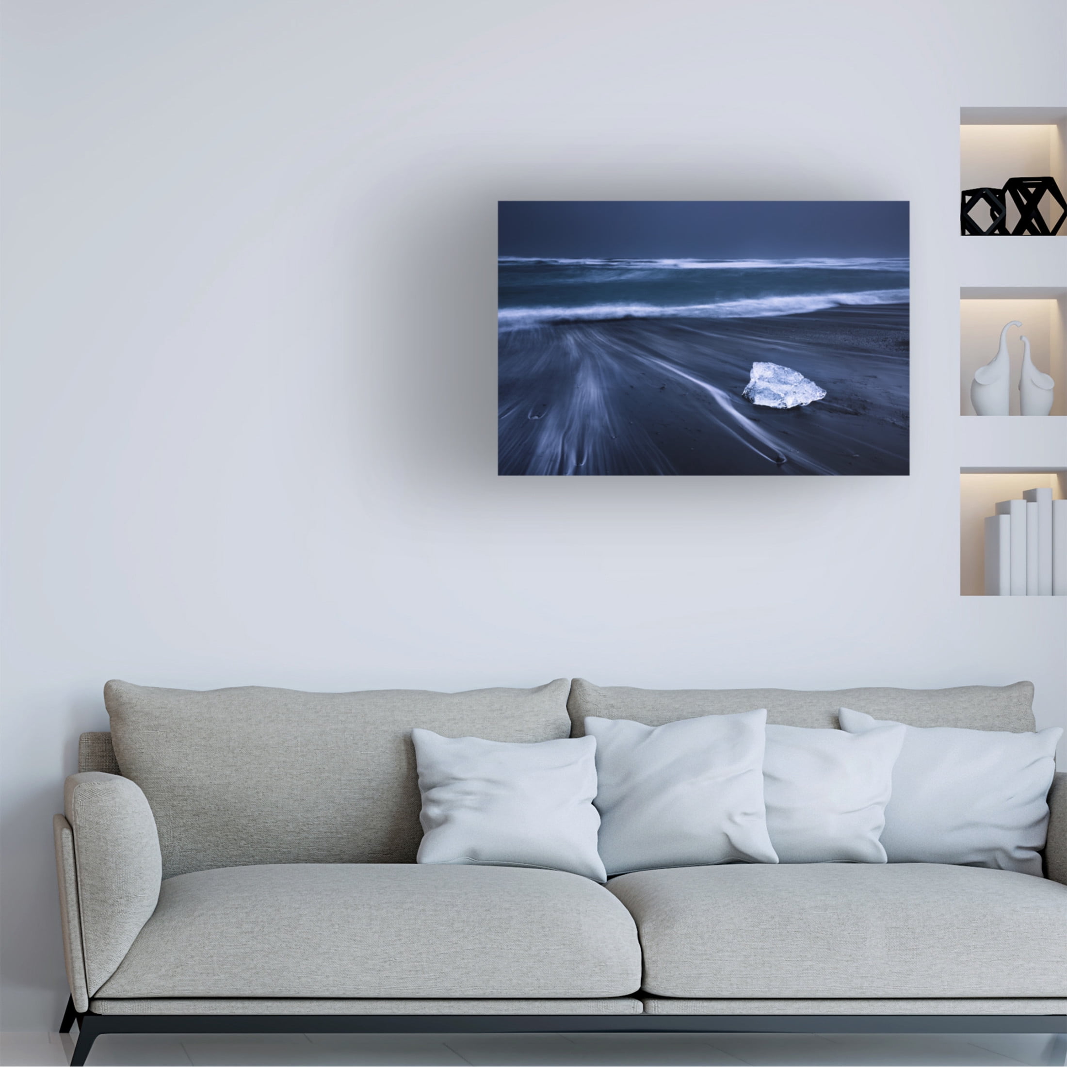 Canvas Wall Art - Abdulkhalek Bakir 'Diamond' Wall Art for Living Room, Bedroom, or Office Décor by Trademark Fine Art - 32 x 22 Inches