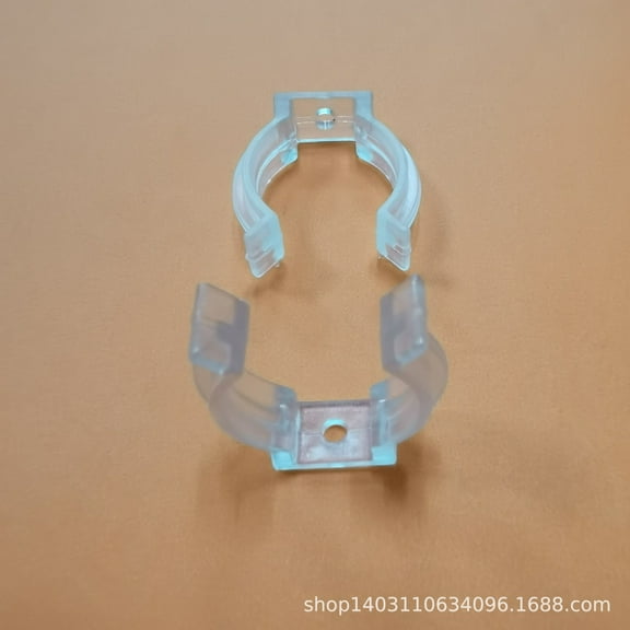 Viveous 20pcs T12 Transparent Lamp Tube Installation Clips for LED Light Tube U-shaped Plastic Light Mounting Clips for Securely Fixing