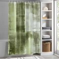 thumbnail image 3 of Abstract Paint Art Graffiti Fabric Shower Curtain Green Gray Washable Shower Curtains for Bathroom, Waterproof Bath Curtain with Hooks Home Decor 36x72in, 3 of 8