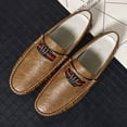 thumbnail image 5 of Men's Casual Loafers Slip On Leather Shoes Comfortable Lightweight Driving Shoes Male Moccasins Classic Penny Loafer Flats Boat Shoes Outdoor Walking Shoes, 5 of 14