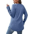 thumbnail image 4 of fatyb Women's Fall Winter Tunic Tops Basic Knit Long Sleeve Soft Sweater Lightweight Pullover Shirts, 4 of 6