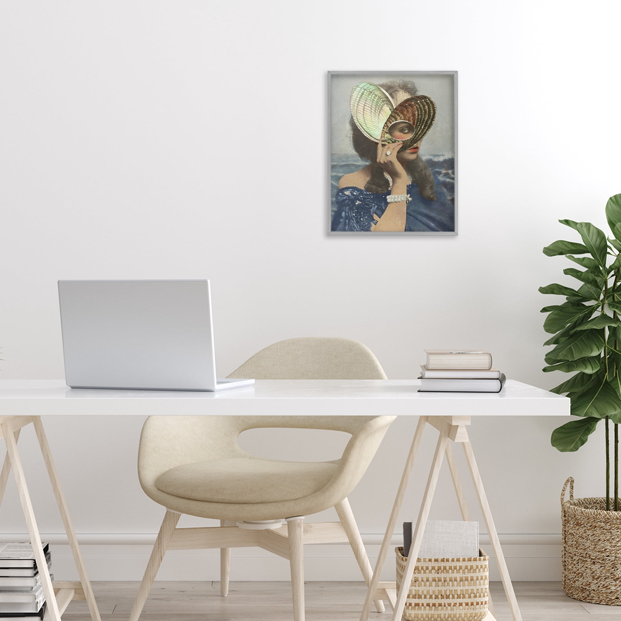 Stupell Industries Portrait of Naturalist Gray Framed Giclee Art, design by Victoria Barnes