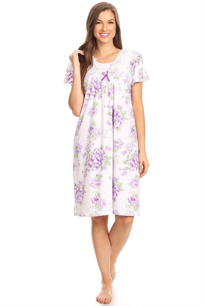 Lati Fashion - 812 Womens Nightgown Sleepwear Cotton Pajamas - Woman ...