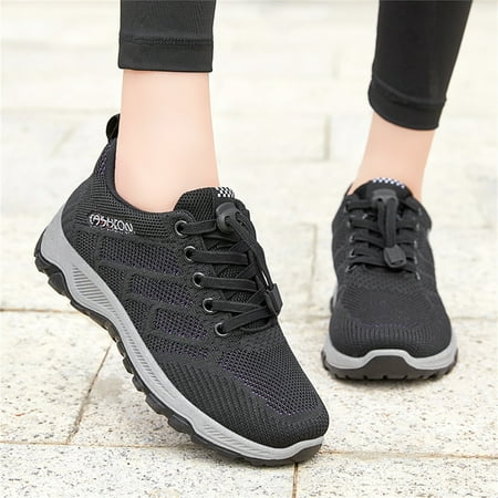 

Gubotare Women S Walking Shoes Womens Canvas Sneakers High Top Lace ups Casual Walking Shoes Black 8