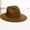 Khaki, variant on Wide Fedora Wool Hat for Women Men, Classic Trendy Panama Style Dress Hat, Fashion Party Travel Outdoor Formal Fedora Hat,Black