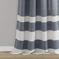 thumbnail image 3 of Lush Decor Navy Stripe Yarn-Dyed Cotton Window Curtain Set (84" x 40"), 3 of 6