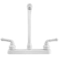 thumbnail image 2 of Dura Faucet DF-PK210C-WT Hi-Rise RV Kitchen Sink Faucet with Classical Levers (White), 2 of 7