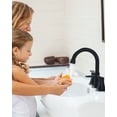 thumbnail image 3 of WOWOW 8 in. Widespread Double Handle Bathroom Faucet with Drain Kit Included in Matte Black, 3 of 7