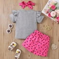 thumbnail image 5 of HCNTES Baby Girls Toddler kid Outfit Sets Short Sleeve T-shirt Elastic Waist Shorts 2 Piece Short Set Spring Summer Pjs For 12-24 Months 2t 3t 4t 5t 6t 7t Pjs Children, 5-6 Years, 5 of 7