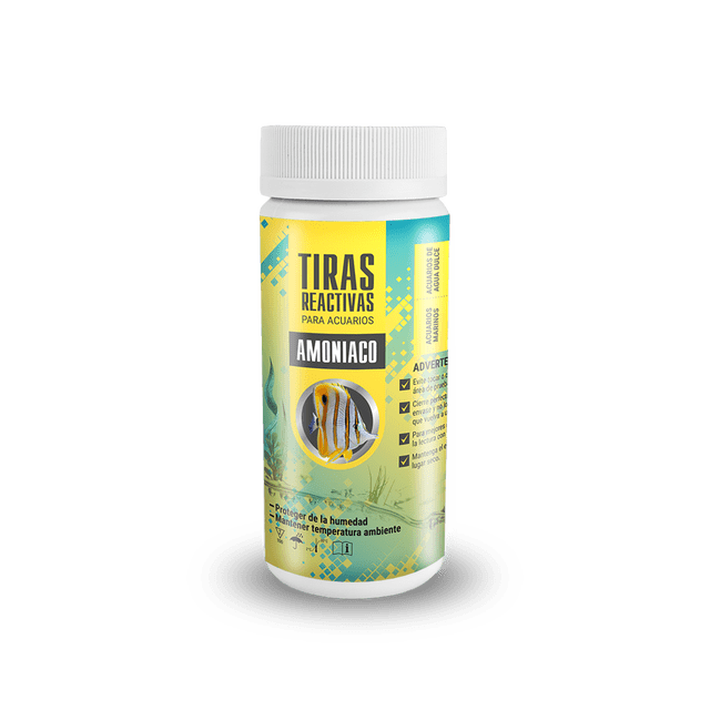 TIRAS REACTIVAS P/ACUARIO MEDICIÓN AMONIACO - 50 TIRAS
