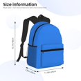 thumbnail image 4 of Vsdgher Dodgerblue Print Unisex Large Capacity Bookbag Schoolbag Casual Daypack for High School/College/Teens/Travel/Work, 4 of 8