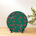 thumbnail image 6 of Salouo Watermelon Pattern Bone China Decorative Plate,Holiday Decor Decorative Ceramic Plates with Stand Elegant Home DéCor for Hallway/Living Room/Bedroom-7in, 6 of 6