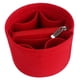 thumbnail image 3 of Bolso de mano jinwen Forro de bolso de moda Compartimentos interiores redondos Organizador de bolso de mano Rojo, 3 of 7