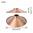 thumbnail image 2 of FSLiving Replacement Dia 8.6" Lampshades For Hanging Pendant Lamp Wall Light Ceiling Light Flat Metal Red Copper Shade Vintage Design - Set of 2, 2 of 7