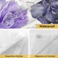 thumbnail image 4 of Spring Flowers No Hooks Shower Curtain with Snap-in Liner Watercolor Purple Black Grey Flowers Plant Shower Curtains for Bathroom, Waterproof, Easy Install, Washable 36"x78", 4 of 9