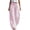 #06 Pink 【Mix & Match: Stock Up on Your Favorite Colors】, variant on Women's Striped Elastic Waist Pull-On Pants With Pockets, Mid Waisted Straight Leg Tummy Control Bottoms, Soft Comfortable Work Capris, Casual Everyday Stretch | TruHer,Black L