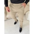 thumbnail image 2 of Pantalones De Traje Simples De Color Sólido Para Hombres, 2 of 8
