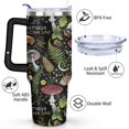 thumbnail image 3 of 40oz Colorful Botanical Mushroom Stainless Steel Flip Straw Tumbler Spill Proof Travel Cup Double Wall Vacuum Insulated Coffee Mug with Top Handle, 3 of 6