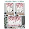 thumbnail image 4 of Pink Eucalyptus Leaves Tie Up Curtains for Windows 45 Inch Length Balloon Curtains Kitchen Adjustable Balloon Window Shade Summer Botanical Watercolor Tie Up Valance Bathroom Curtain Window 52"x45", 4 of 6