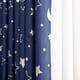 thumbnail image 3 of Cortina De 2 Piezas Para Dormitorio Con Estrella Plateada Y Luna Para Oscurecer Completamente El Dormitorio, Sala De Estar, Aislamiento Térmico, Tela De Cortina De Bloqueo De Luz, 3 of 7