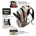 thumbnail image 5 of FORMRS Unisex Backpack Elementary School Travel Bookbag with Reflective Stripes, Beige Rainbow, 5 of 7